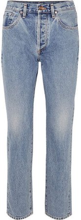Benefit High-rise Straight-leg Jeans - Mid denim