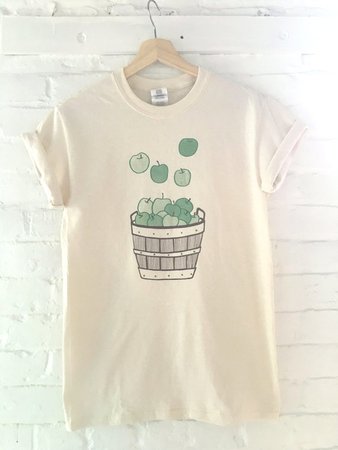 Apple Shirt Fruit Shirt Food Shirt Screen Printed T Shirt | Etsy