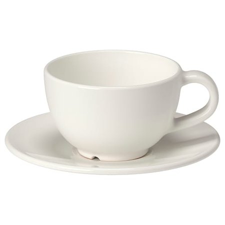 ВЭРДЕРА Чашка кофейная с блюдцем - белый - IKEA