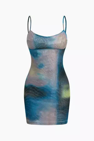 Ombre Mesh Cami Mini Dress – Micas
