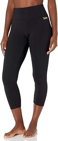 Juicy Couture Women's High Waisted Crop Yoga Tight, Deep Black, Large at Amazon Women’s Clothing store