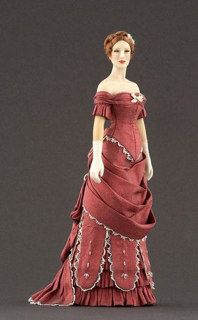 Victorian bustle ball gown