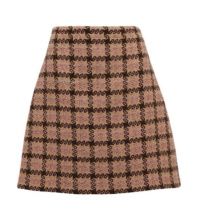 Gucci - Checked tweed miniskirt | Mytheresa