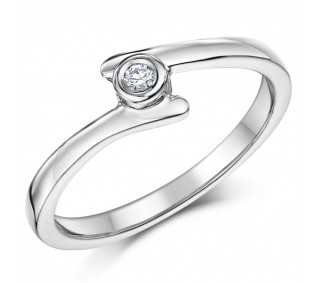 Cobalt Illusion stone set crossover engagement ring - Cobalt Rings at Elma UK Jewellery