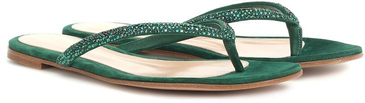 Diva suede thong sandals