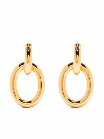 Shop Jil Sander double-hoop earrings with Express Delivery - FARFETCH