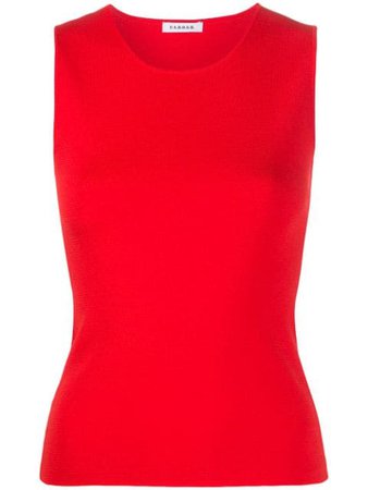 P.a.r.o.s.h. Knitted Tank Top ROKD510926 Red | Farfetch