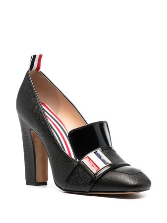 Thom Browne block-heeled loafers with logo enamel detail - FARFETCH