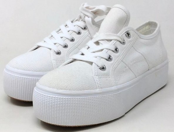 White Platform Tennis Shoes