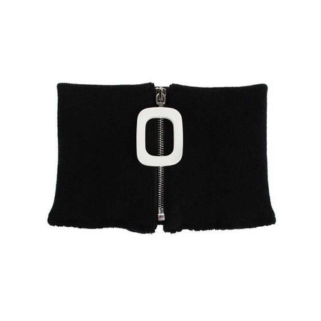 Carre Square Zip Knitted Collar
