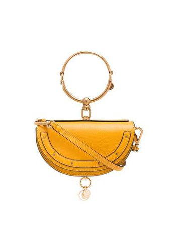 Chloé Yellow Nile Minaudière Leather Bracelet Bag - Farfetch