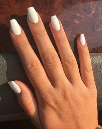 33 Amazing Short White Acrylic Nails in 2020 - The New Styles, Nail Arts, Hairstyles & Haircuts, Makeup Styles