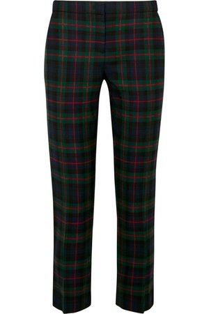 Burberry | checked wool-blend straight-leg pants