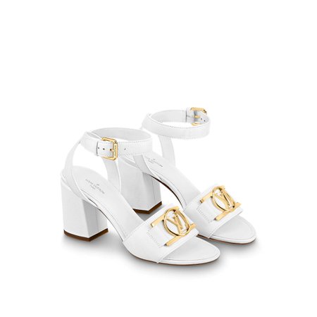 Louis Vuitton white heels