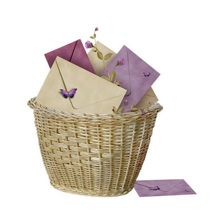 lavender letter basket