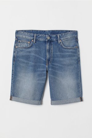 Slim Fit Denim Shorts - Denim blue - Men | H&M US