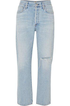 Citizens of Humanity | McKenzie distressed mid-rise straight-leg jeans | NET-A-PORTER.COM