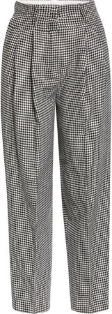 Marionette Houndstooth Check Wool Blend Pants