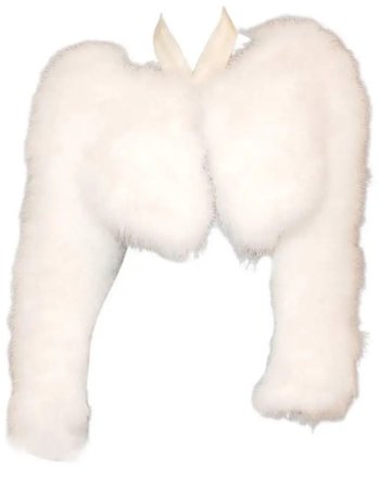 Tom Ford for Gucci Marabou Feather Bolero Jacket in black, white, peach, and hot pink