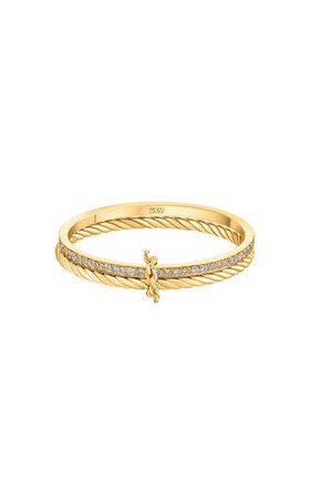 Keepsakes Tied Together 18k Yellow Gold Diamond Ring By Mks Jewellery | Moda Operandi