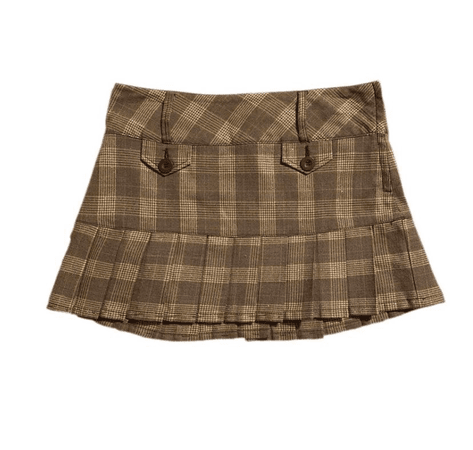 plaid mini pleated skirt