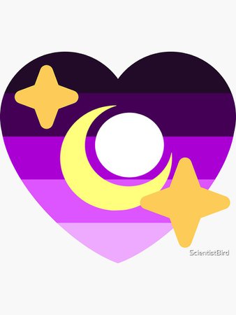 "Sparkling Heart Emoji Enbian Pride" Sticker by ScientistBird | Redbubble | CowboyYeehaww