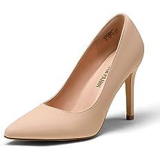 Amazon.com | DREAM PAIRS Women's DPU213 High Stiletto Heels Pointed Toe Pumps Shoes, Nude, Size 9 | Pumps
