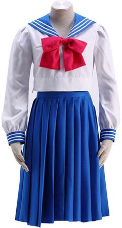 Amazon.com LVCOS Sailor Moon Crystal Mizuno Ami School Uniform Cosplay Costume Halloween