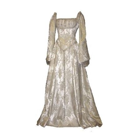 white medieval renaissance gown
