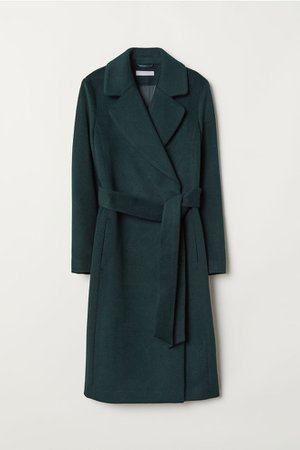 Wool-blend Coat - Dark green - Ladies | H&M US