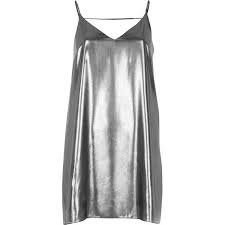 silver strappy dress
