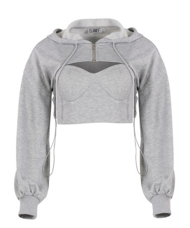 bustier grey hoodie