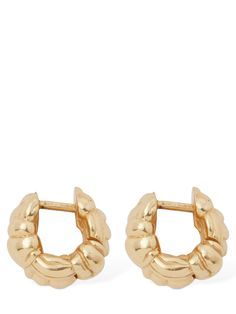 Bottega Veneta - Gold finish sterling silver earrings - Gold | Luisaviaroma
