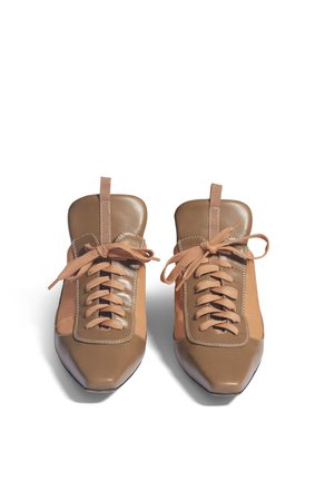 Shoes & Accessories | Sies Marjan - Alice Calf Canvas Lace Up Mule 40MM - Olive Wheat - Women's Shoes & Accessories