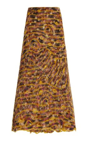 Skye Crocheted Mohair-Blend Midi Skirt By Sea | Moda Operandi