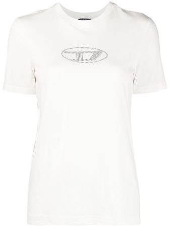 Diesel Rhinestone Cotton T-Shirt - Farfetch