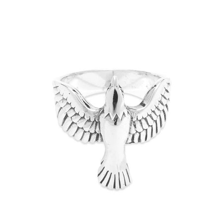Maple Eagle Ring Silver | END.