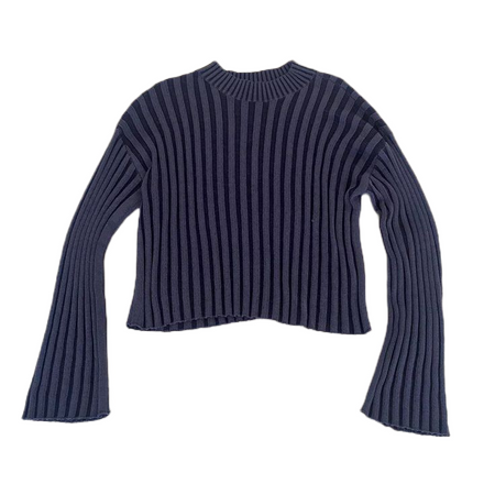 Indigo blue navy ribbed sweater