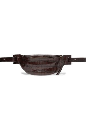 Nanushka | Lubo croc-effect leather belt bag | NET-A-PORTER.COM