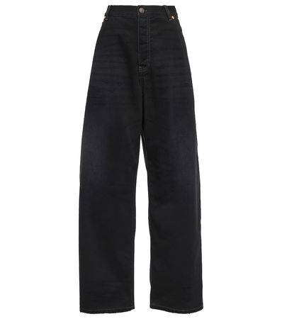 Balenciaga - Low-rise wide-leg jeans | Mytheresa