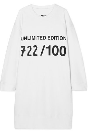 MM6 Maison Margiela | Oversized painted printed cotton-jersey dress | NET-A-PORTER.COM