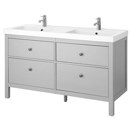 HEMNES / ODENSVIK Bathroom vanity - gray - IKEA