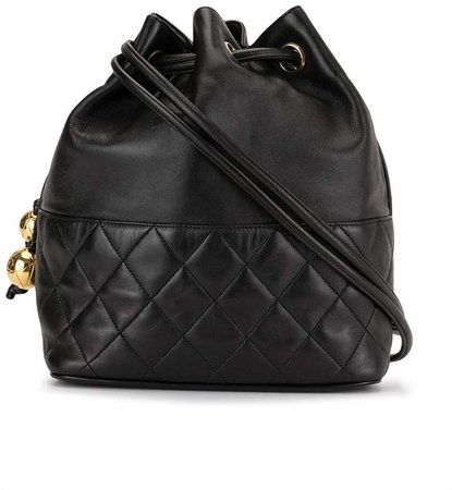 Chanel Pre Owned 1992 quilted CC drawstring shoulder bag