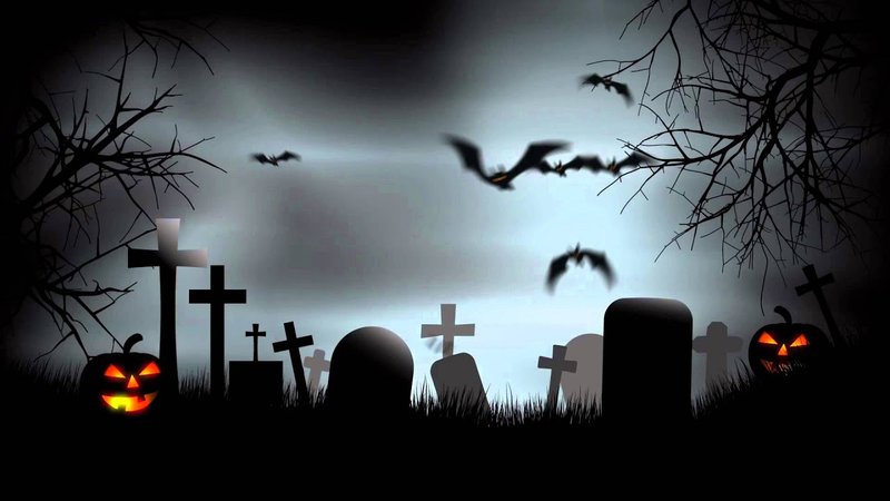 Halloween Cemetery Background