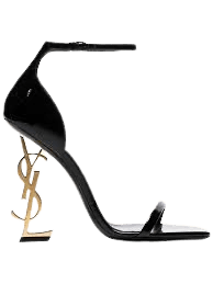 black and gold ysl heel
