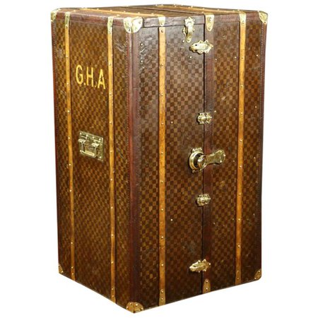 Marvellous Checkerboard Trunk For Sale at 1stdibs