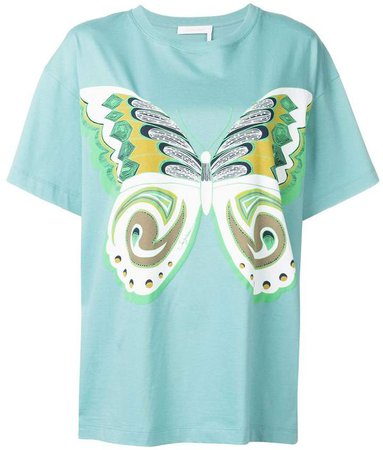 butterfly motif T-shirt