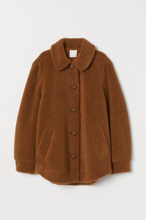 Pile Jacket with Collar - Brown - Ladies | H&M CA