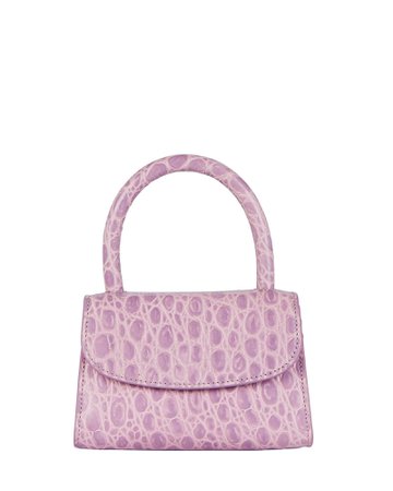 BY FAR Mini Croc-Embossed Leather Bag | INTERMIX®