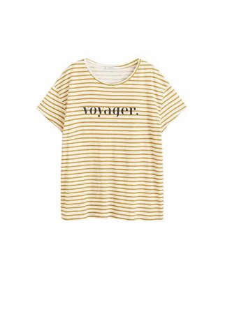 Violeta BY MANGO Striped cotton t-shirt